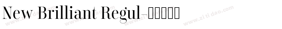 New Brilliant Regul字体转换